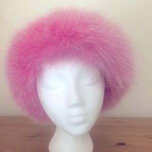 Prime Top Quality New Dyed Full Skin Fox Indigo Headband - fur origin: Canada